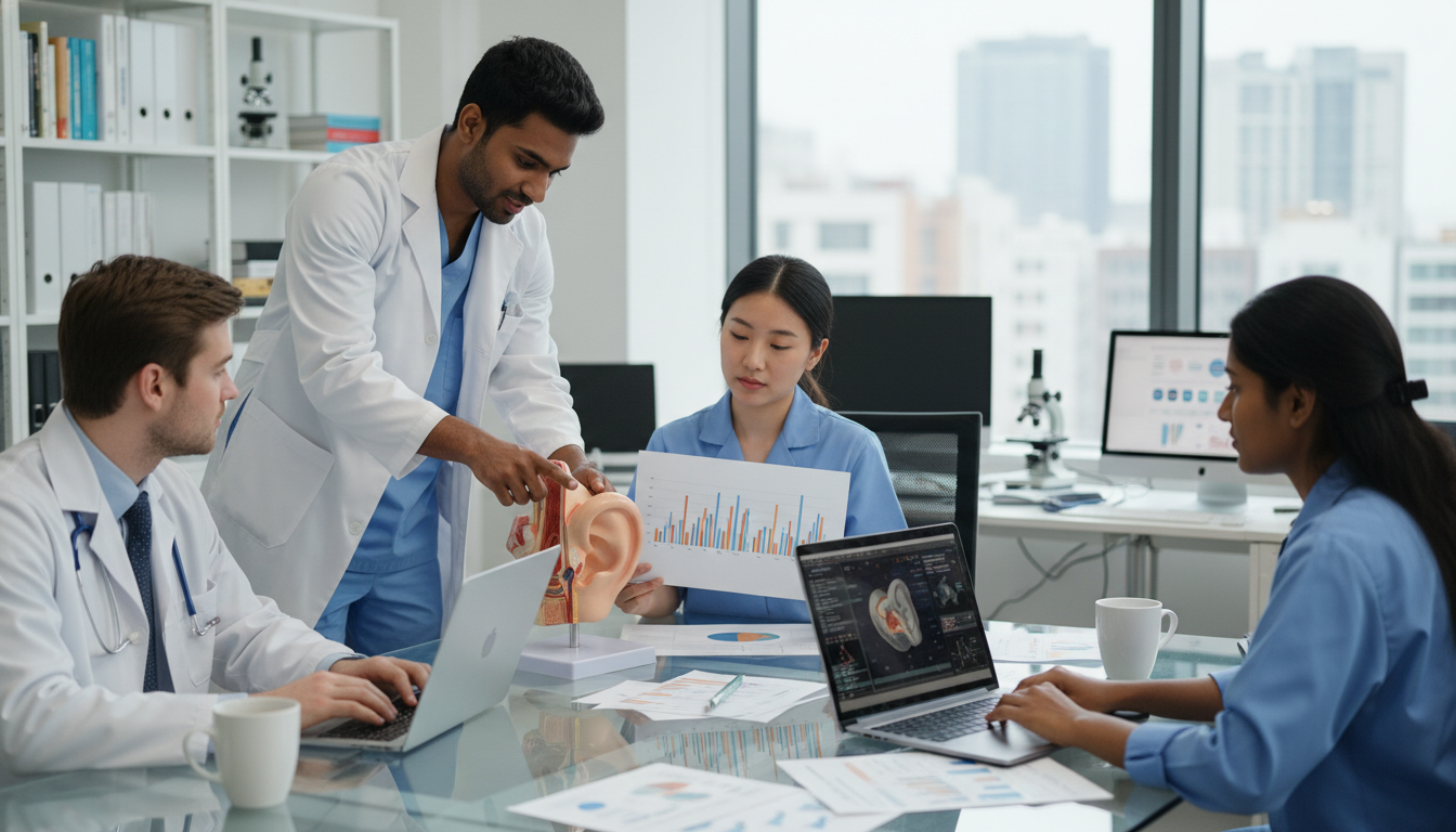 International medical graduate collaborating in ENT research lab International medical graduate collaborating in ENT research lab - IMG residency guide for Ultra-Competitive Specialty Strate