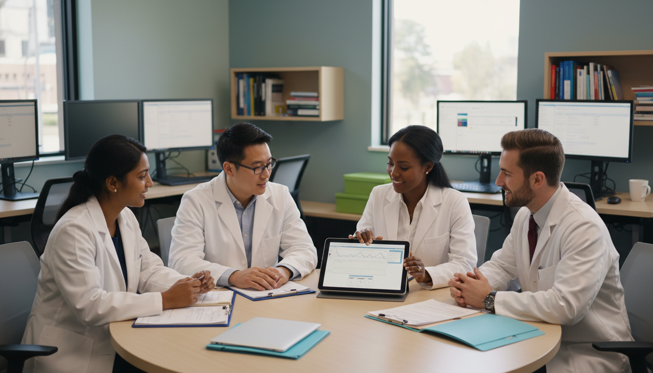 Family medicine residents in a teaching clinic including international medical graduates Family medicine residents in a teaching clinic including international medical graduates - IMG residency guide for H-1B Spons