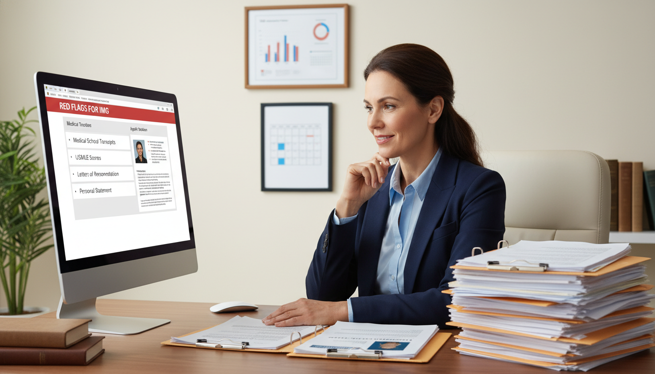 Residency program director reviewing an IMG application Residency program director reviewing an IMG application - IMG residency guide for Addressing Red Flags for International Medi