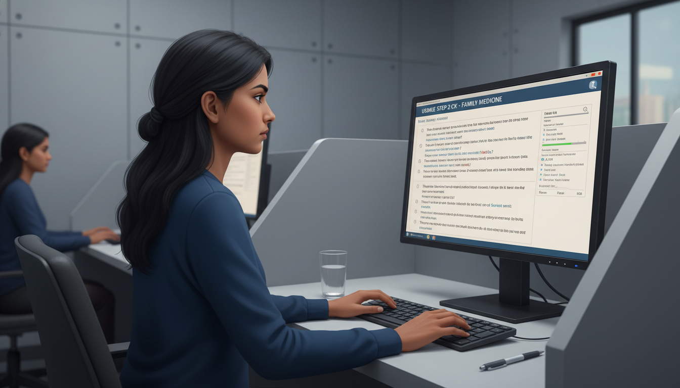 International medical graduate taking a simulated USMLE exam - IMG residency guide for USMLE Step 2 CK Preparation for Intern