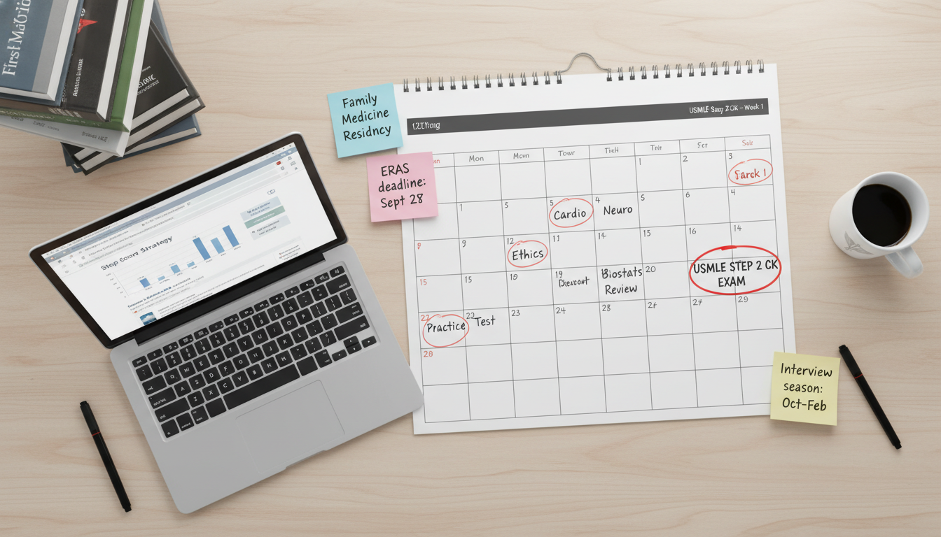 USMLE Step 2 CK exam planning calendar and study materials - IMG residency guide for Step Score Strategy for International Me