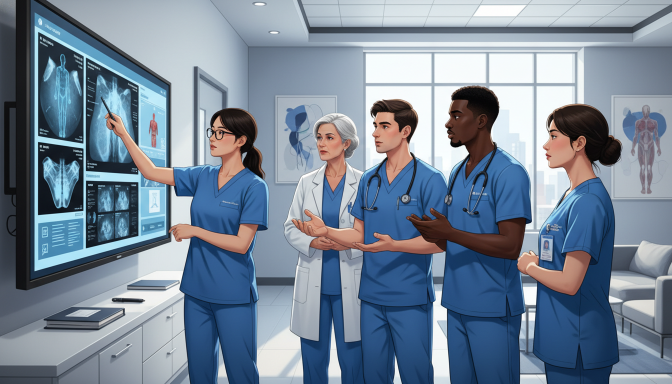 General surgery residents in an academic hospital reviewing cases General surgery residents in an academic hospital reviewing cases - IMG residency guide for H-1B Sponsorship Programs for Int