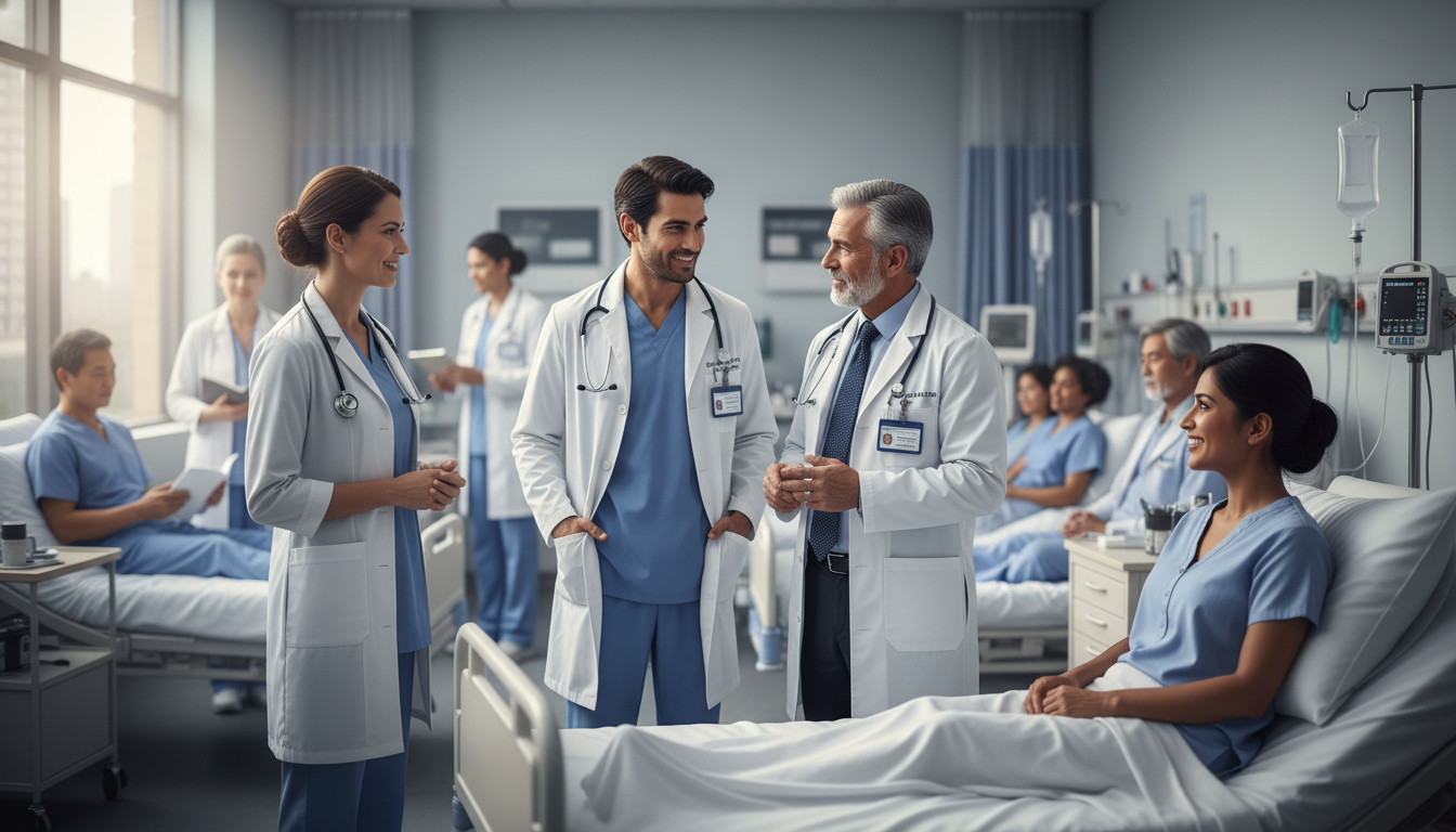 Hospital team caring for diverse underserved patient population Hospital team caring for diverse underserved patient population - IMG residency guide for Away Rotation Strategy for Internat