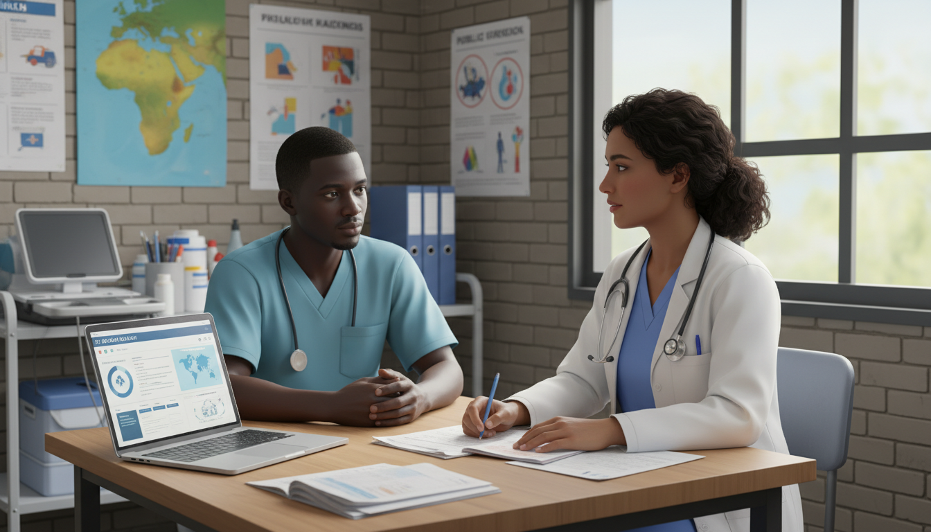 Global health attending physician working in an international clinic - IMG residency guide for Job Search Timing for Internat