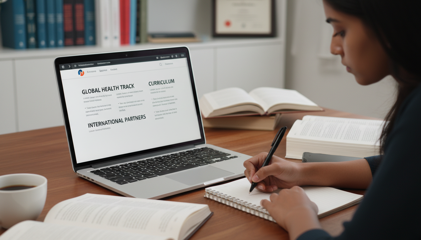 Residency program website showing global health curriculum Residency program website showing global health curriculum - IMG residency guide for How to Research Programs for Internation