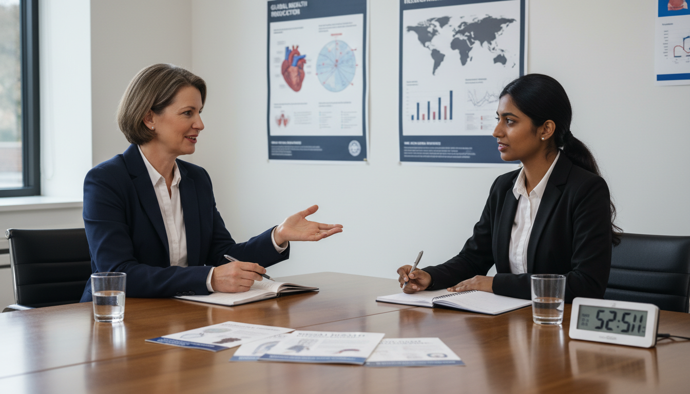 Program director leading a residency interview discussion Program director leading a residency interview discussion - IMG residency guide for Questions to Ask Programs for Internation