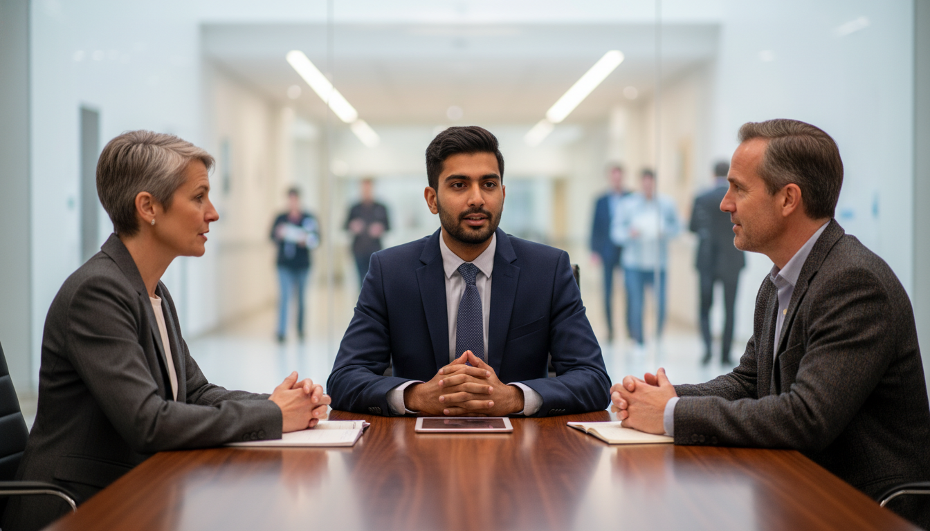 Residency interview with international medical graduate discussing application Residency interview with international medical graduate discussing application - IMG residency guide for Addressing Red Flags