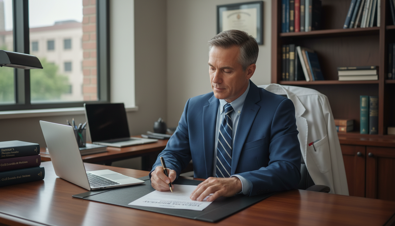 Internal medicine attending physician writing a letter of recommendation - IMG residency guide for Letters of Recommendation