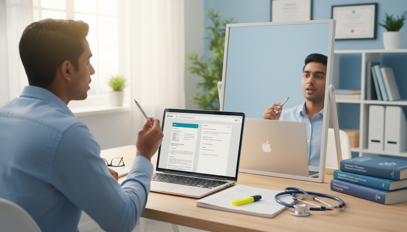 International medical graduate reviewing ERAS and CV before residency interview International medical graduate reviewing ERAS and CV before residency interview - IMG residency guide for Pre-Interview Prepa