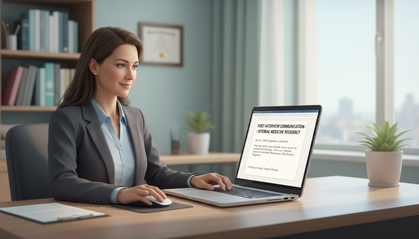 Residency program director emailing an IMG about post-interview interest Residency program director emailing an IMG about post-interview interest - IMG residency guide for Pre-Match Communication fo