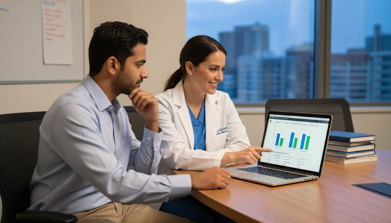 Resident advising international medical graduate on low Step score internal medicine match strategy - IMG residency guide for