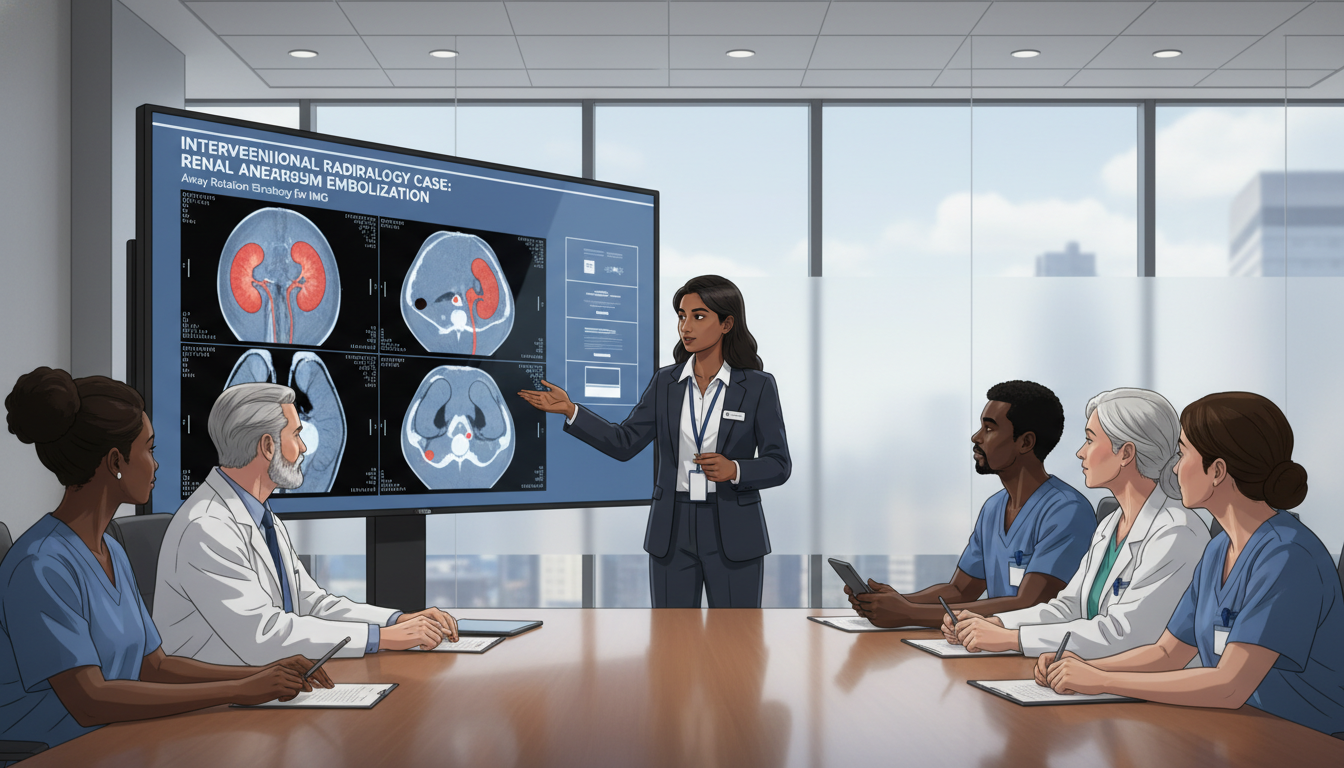International medical graduate presenting a case during interventional radiology rotation International medical graduate presenting a case during interventional radiology rotation - IMG residency guide for Away Rota