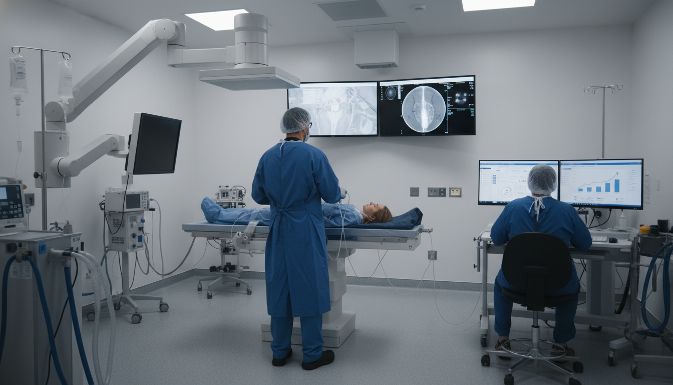 Interventional radiology procedure in progress Interventional radiology procedure in progress - IMG residency guide for Case Volume Evaluation for International Medical Gra