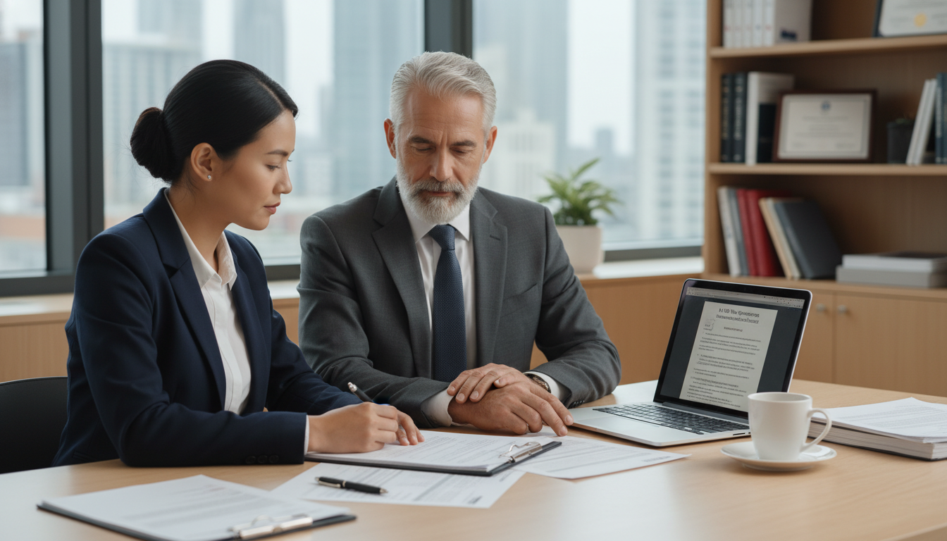 International medical graduate discussing H-1B visa options with program director International medical graduate discussing H-1B visa options with program director - IMG residency guide for H-1B Sponsorship