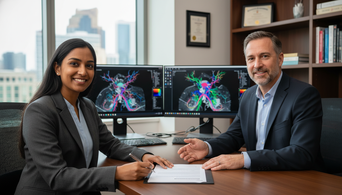 Interventional radiologist signing attending job contract Interventional radiologist signing attending job contract - IMG residency guide for Job Search Timing for International Medic