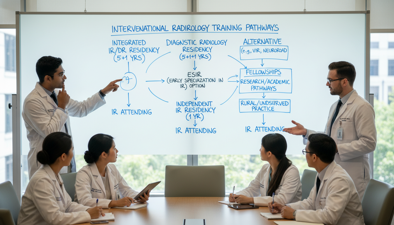 Flowchart of interventional radiology training pathways for international medical graduates - IMG residency guide for Program