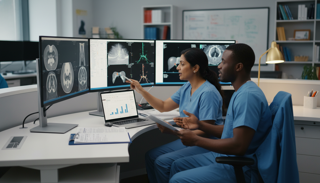 Resident and attending collaborating on interventional radiology research project Resident and attending collaborating on interventional radiology research project - IMG residency guide for Research During R