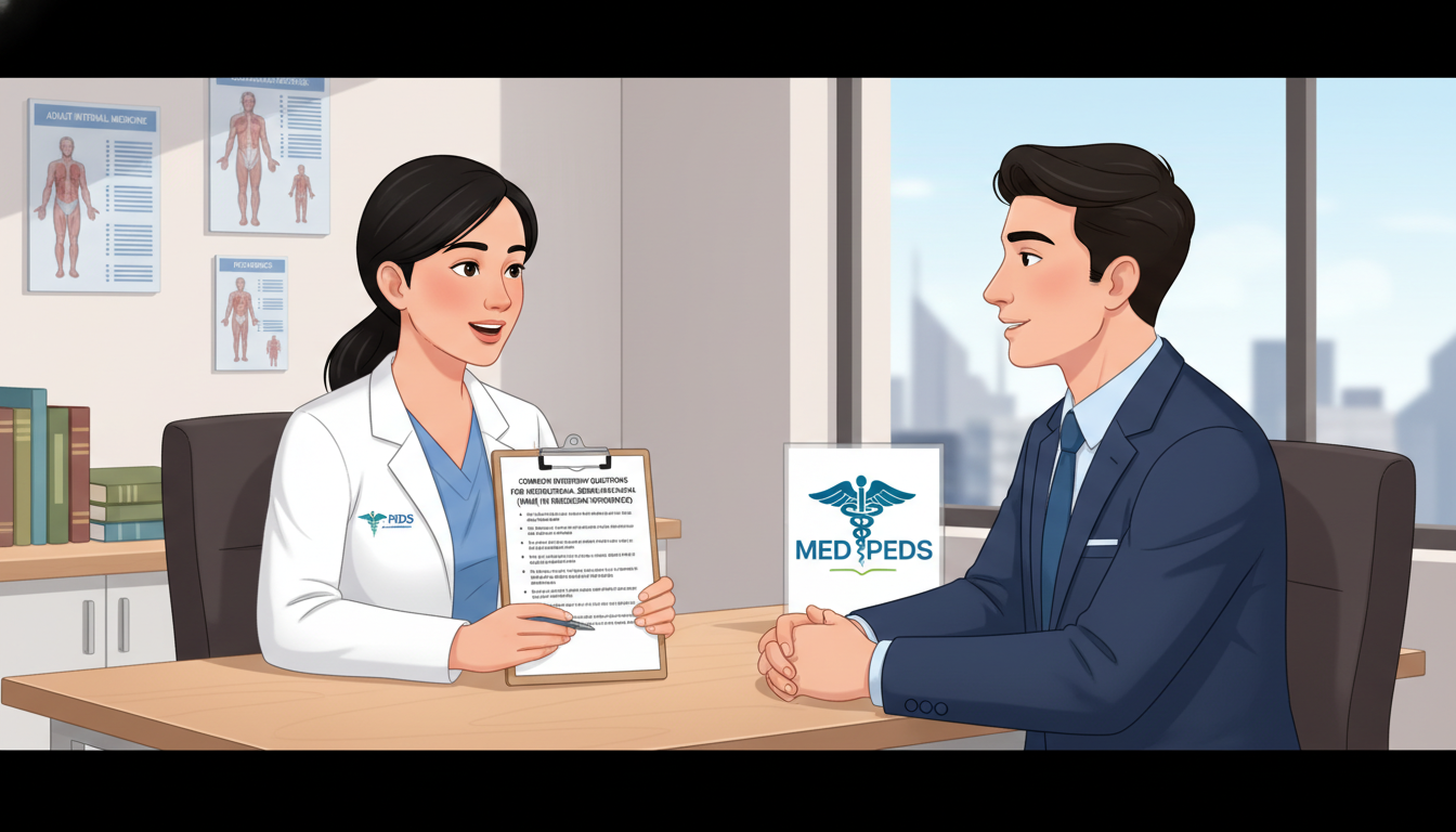 Medicine-Pediatrics attending conducting a behavioral interview - IMG residency guide for Common Interview Questions for Inte