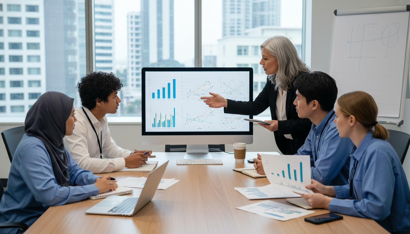 International medical graduate collaborating on research data analysis - IMG residency guide for Research Profile Building fo