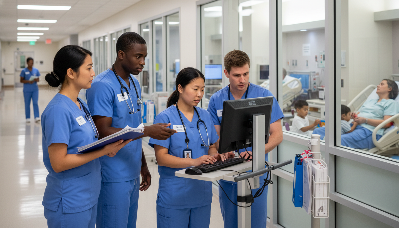 Med Peds team during inpatient ward rotation Med Peds team during inpatient ward rotation - IMG residency guide for Work-Life Balance Assessment for International Medical