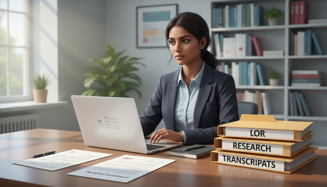 Medical student preparing application documents for residency letters of recommendation - IMG residency guide for Letters of