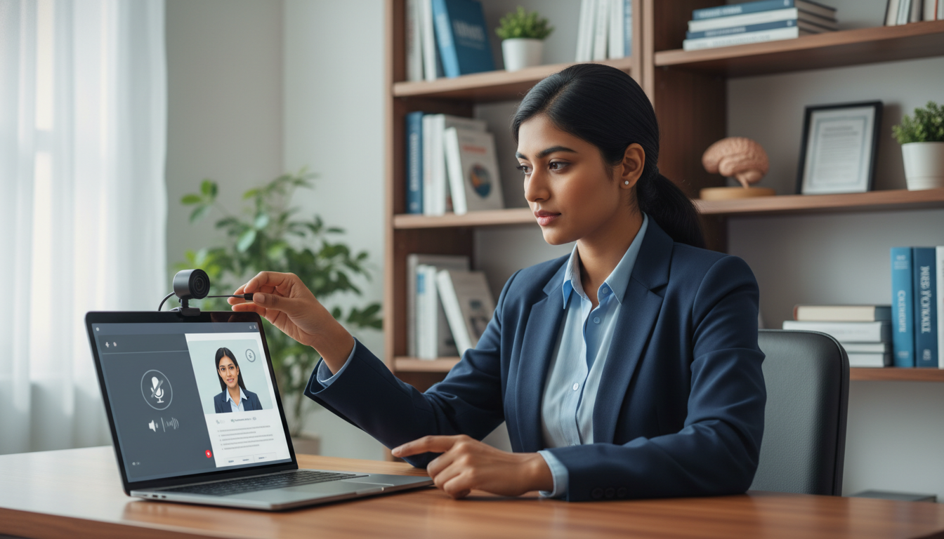 International medical graduate setting up for a virtual residency interview - IMG residency guide for Pre-Interview Preparati