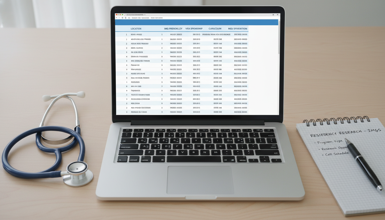 Spreadsheet for evaluating medicine-psychiatry residency programs Spreadsheet for evaluating medicine-psychiatry residency programs - IMG residency guide for How to Research Programs for Inte
