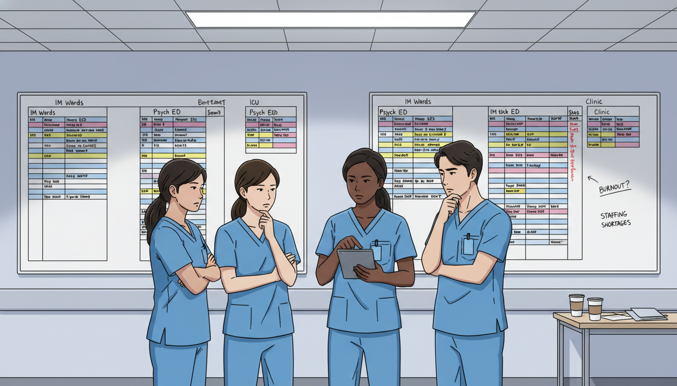 Medicine-psychiatry residents discussing program workload and turnover Medicine-psychiatry residents discussing program workload and turnover - IMG residency guide for Resident Turnover Warning Si