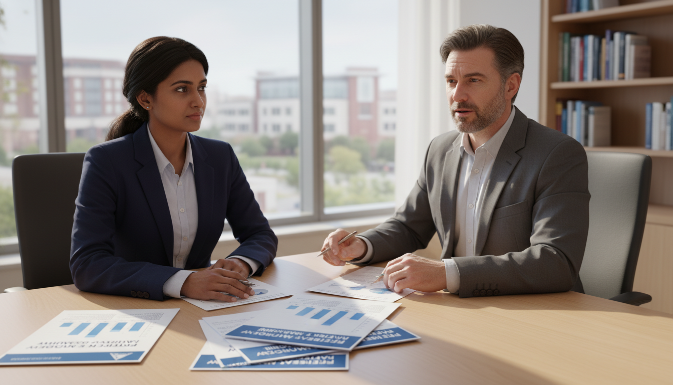 International medical graduate discussing concerns with program director International medical graduate discussing concerns with program director - IMG residency guide for Resident Turnover Warning