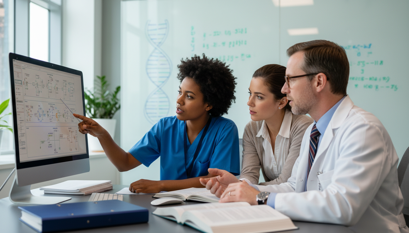 IMG working with a genetics team during an away rotation - IMG residency guide for Away Rotation Strategy for International M