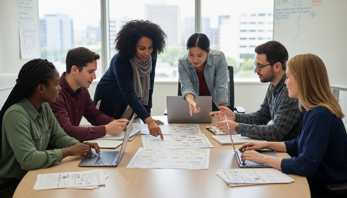 Medical genetics residents collaborating and studying together - IMG residency guide for Common Interview Questions for Inter