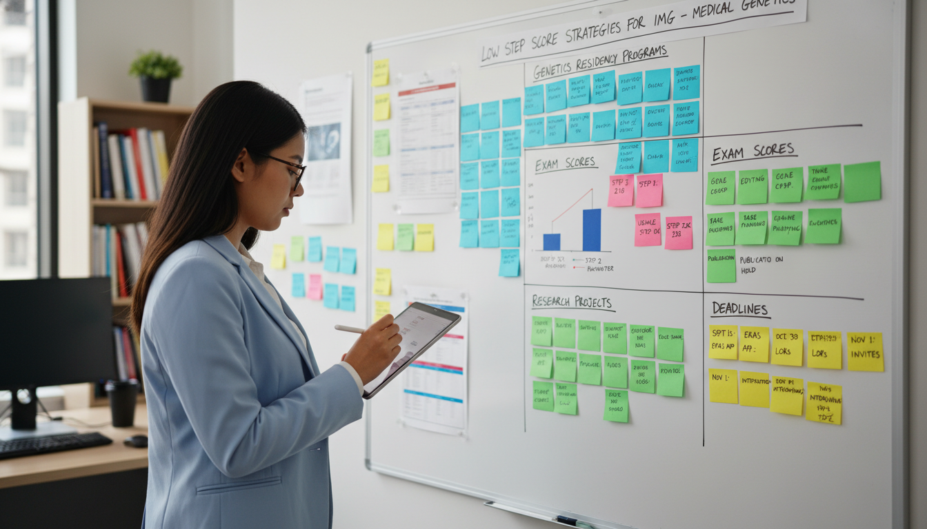 Residency application planning board for an IMG in medical genetics Residency application planning board for an IMG in medical genetics - IMG residency guide for Low Step Score Strategies for I