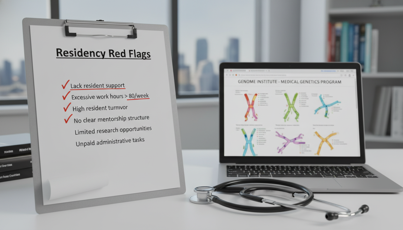 Red flag checklist for medical genetics residency programs Red flag checklist for medical genetics residency programs - IMG residency guide for Identifying Malignant Programs for Inter