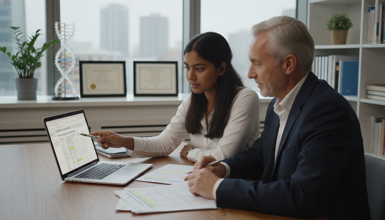 International medical graduate discussing residency rank preferences with mentor International medical graduate discussing residency rank preferences with mentor - IMG residency guide for Pre-Match Communic