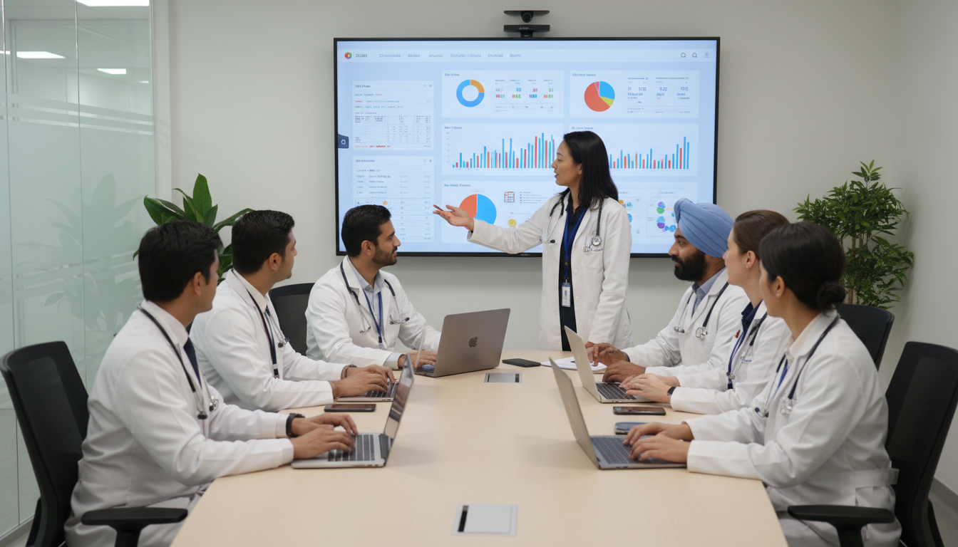 Clinical informatics team collaborating with an international physician - IMG residency guide for Common Interview Questions