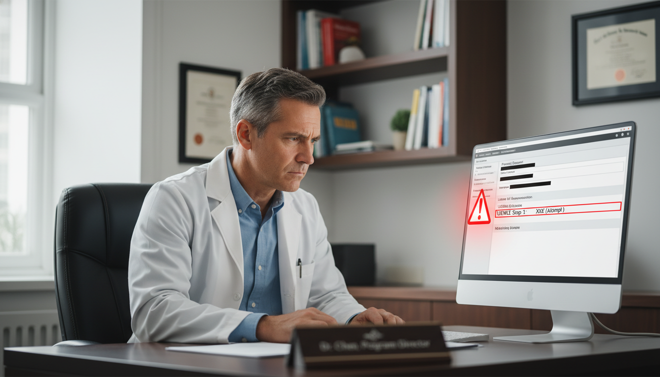 Residency program director reviewing a red flag in an IMG's application Residency program director reviewing a red flag in an IMG's application - IMG residency guide for Addressing Red Flags for In