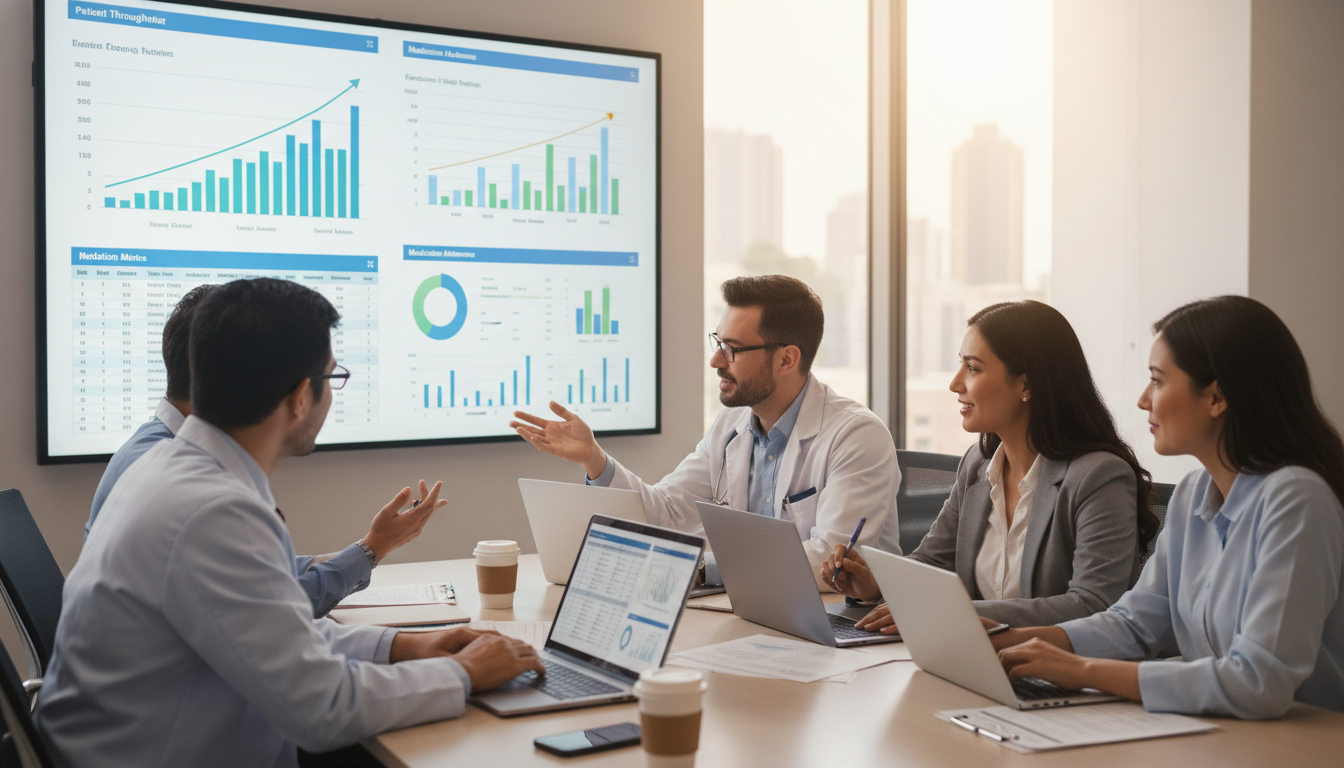 Resident physicians collaborating on a clinical informatics research project Resident physicians collaborating on a clinical informatics research project - IMG residency guide for Research During Reside