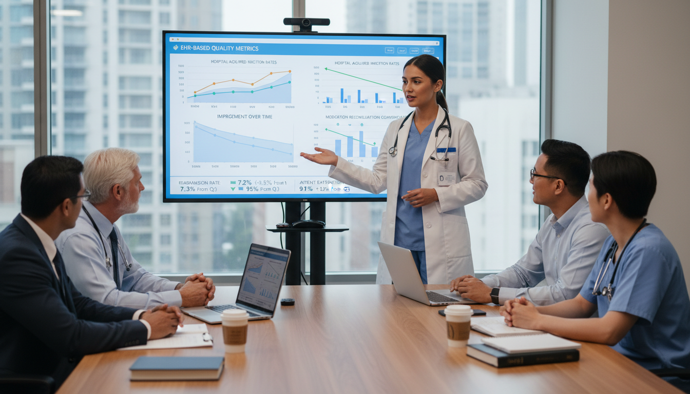 Resident physician engaged in clinical informatics project - IMG residency guide for SOAP Preparation for International Medic