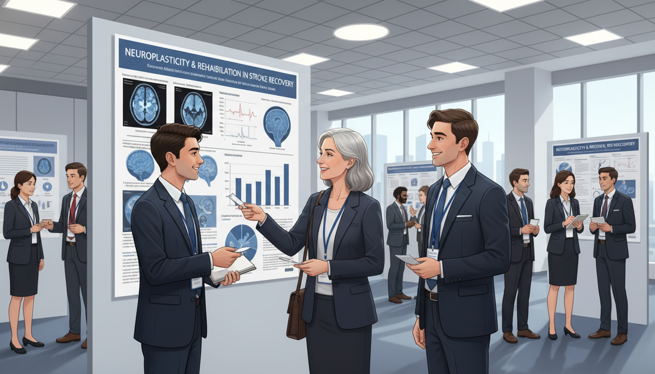 Medical networking at a neurology poster session - IMG residency guide for Networking in Medicine for International Medical G