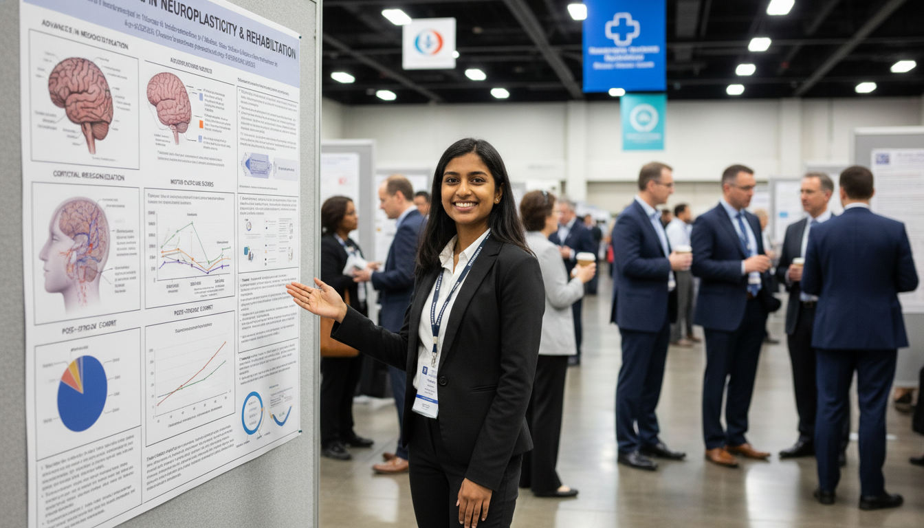 International medical graduate presenting neurology research poster International medical graduate presenting neurology research poster - IMG residency guide for Research Profile Building for I