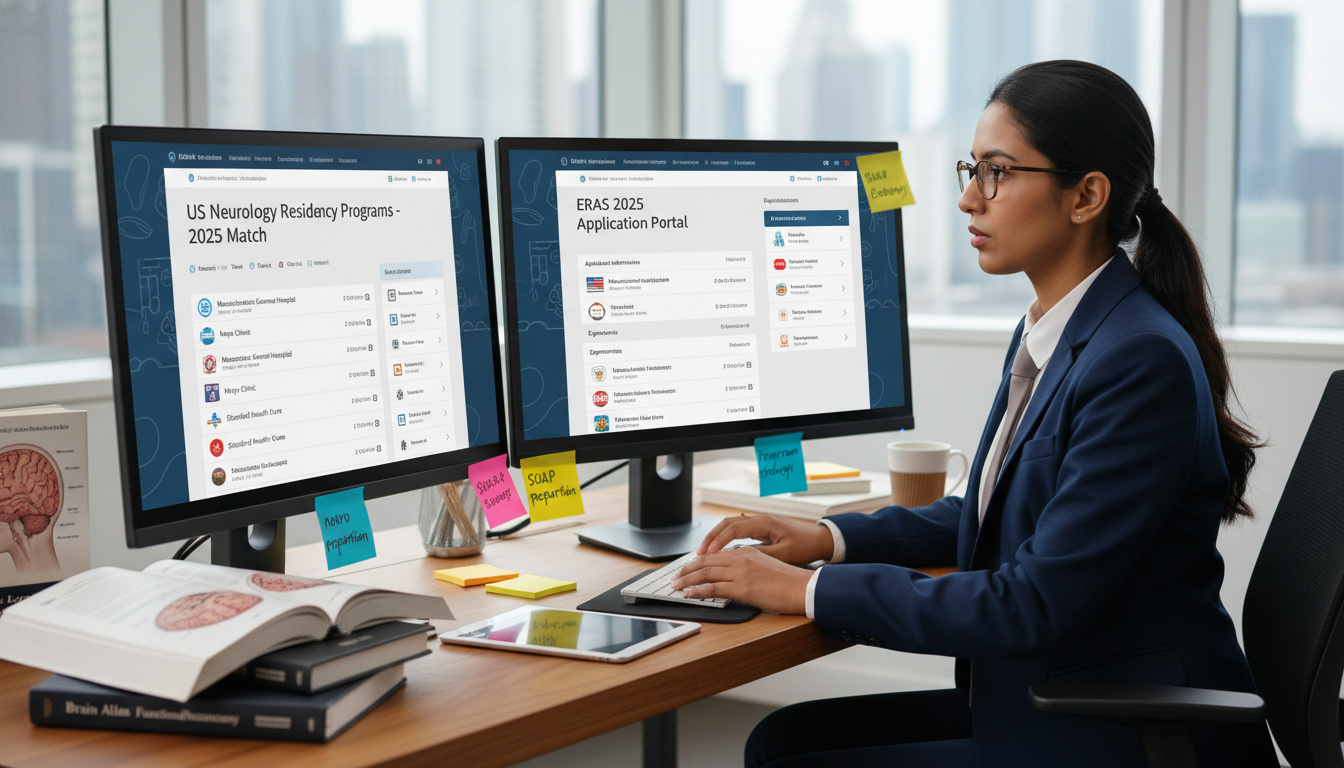 IMG reviewing neurology-focused residency application strategy - IMG residency guide for SOAP Preparation for International M