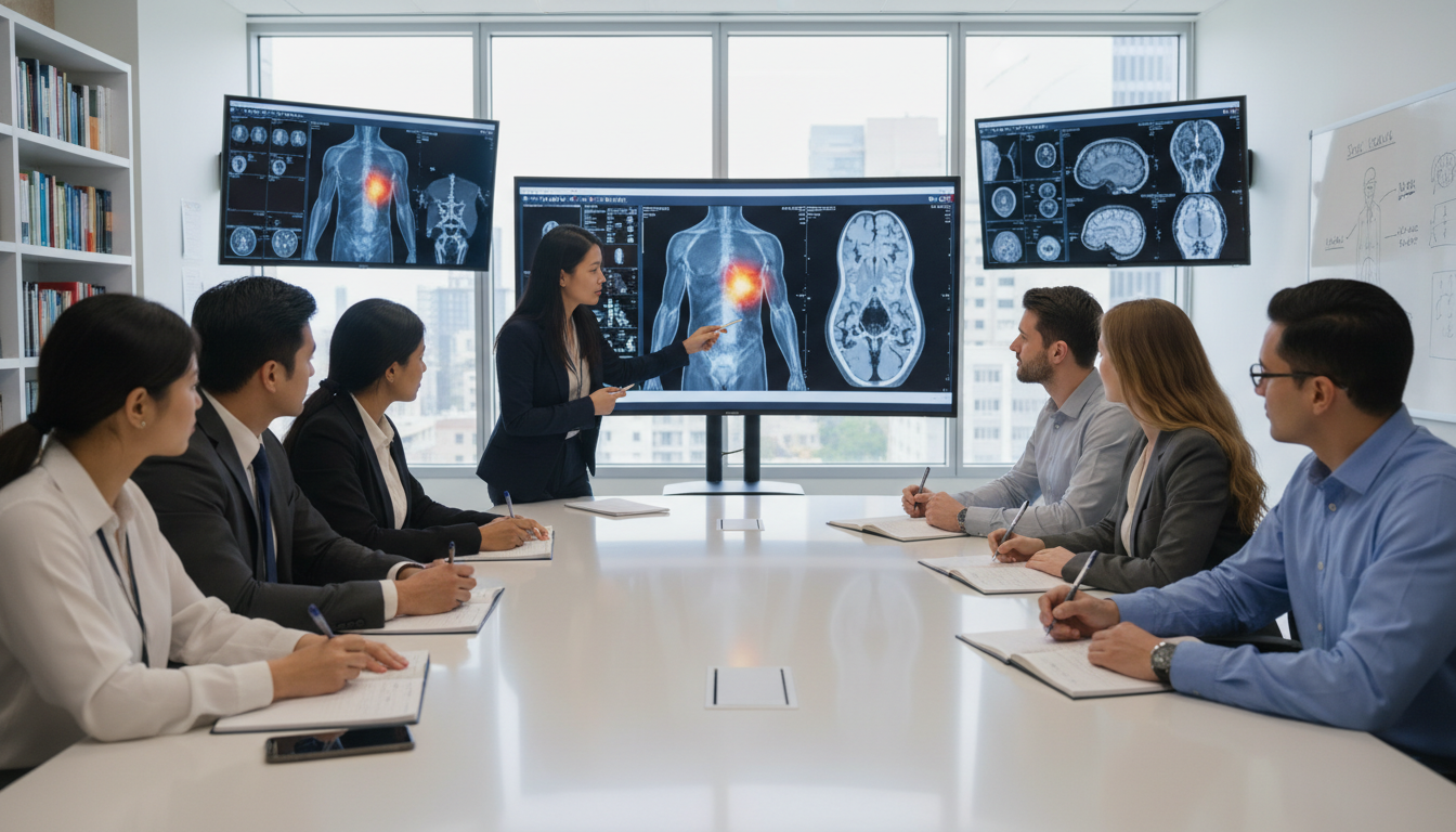 Academic nuclear medicine team in teaching conference Academic nuclear medicine team in teaching conference - IMG residency guide for Academic vs Private Practice for Internationa