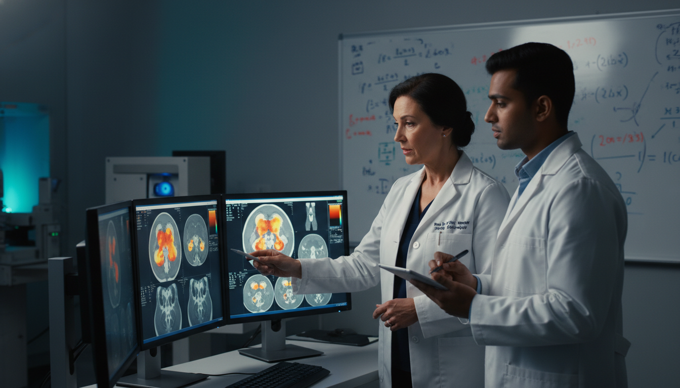 Nuclear medicine resident and attending reviewing PET CT scans Nuclear medicine resident and attending reviewing PET CT scans - IMG residency guide for Low Step Score Strategies for Intern
