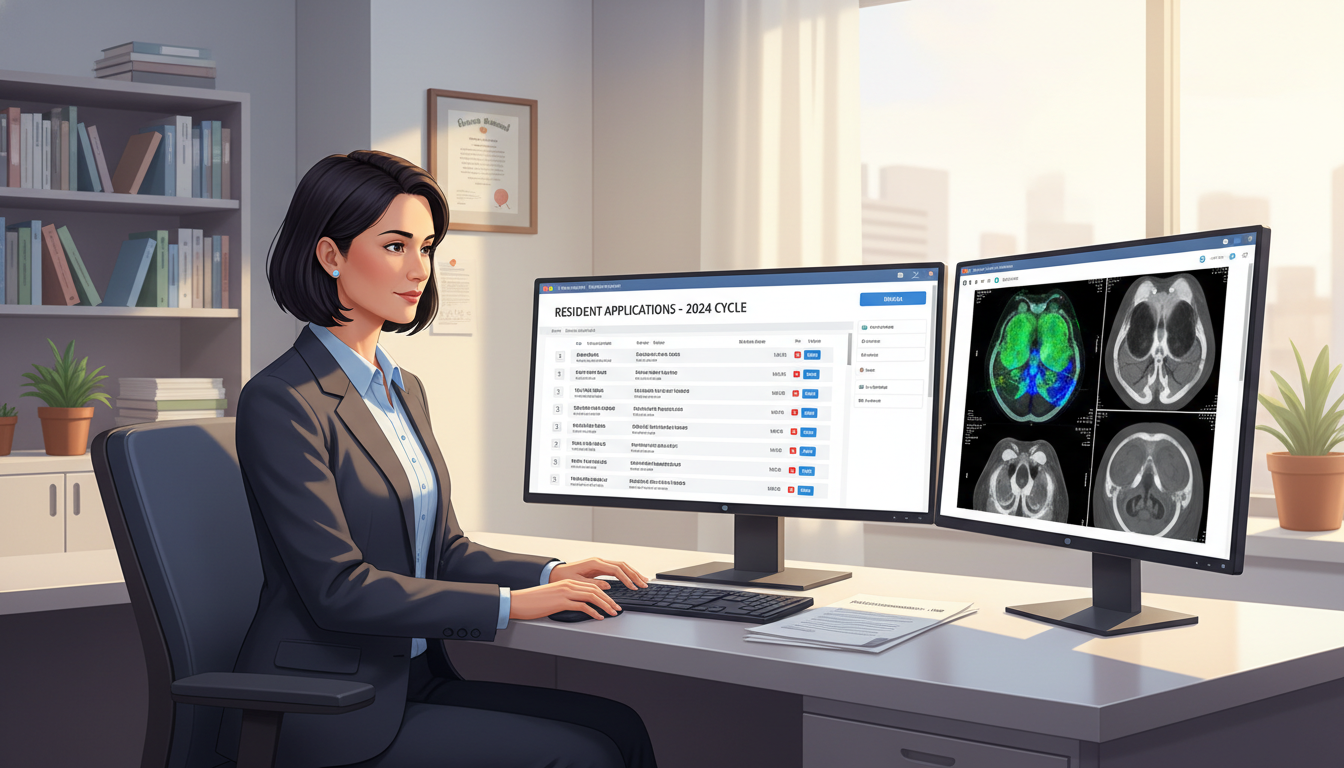 Nuclear medicine residency program director reviewing applications and emails from IMG candidates Nuclear medicine residency program director reviewing applications and emails from IMG candidates - IMG residency guide for P