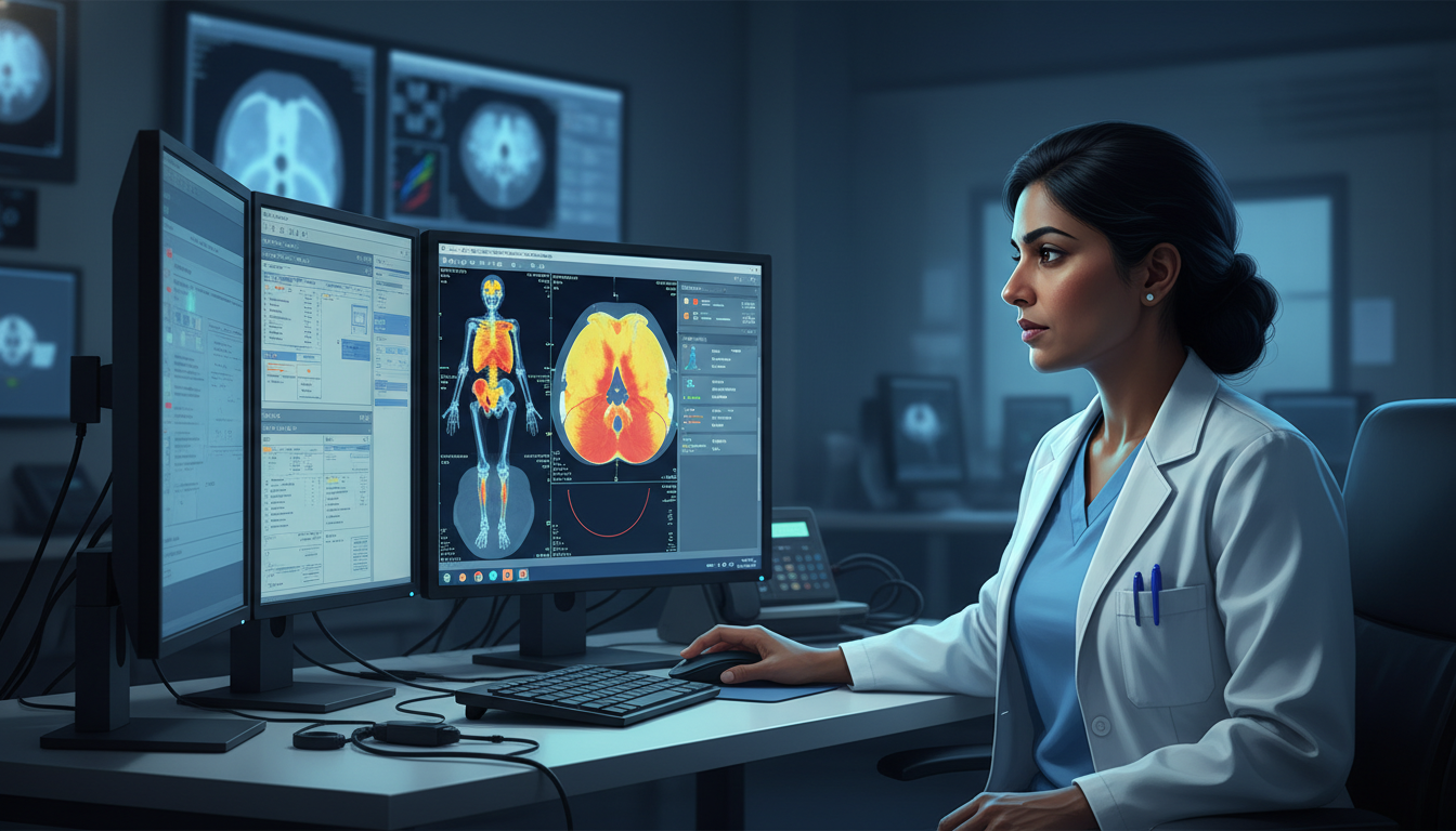 Resident interpreting PET/CT scans in nuclear medicine reading room Resident interpreting PET/CT scans in nuclear medicine reading room - IMG residency guide for Addressing Red Flags for Intern
