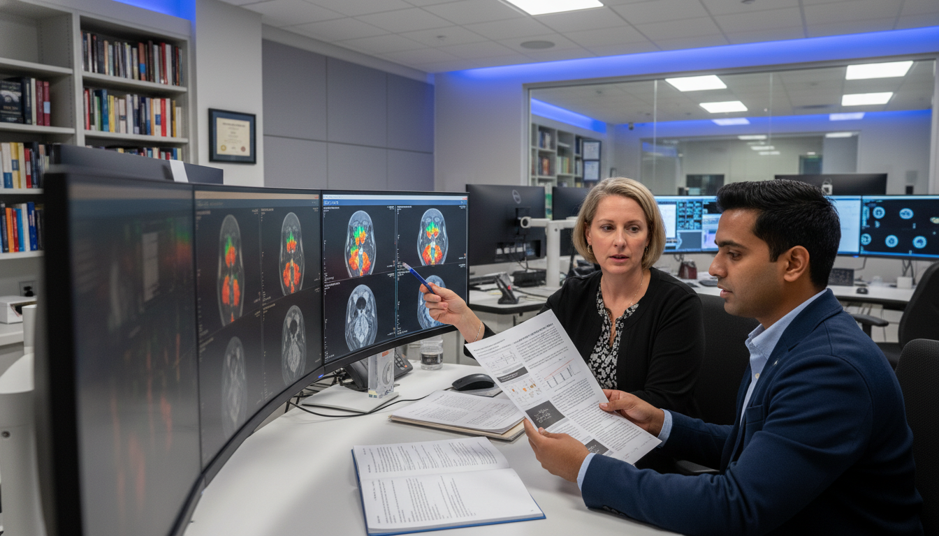 Nuclear medicine resident meeting with research mentor - IMG residency guide for Research During Residency for International