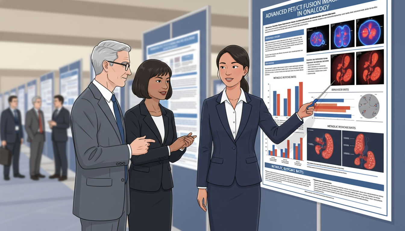 IMG presenting nuclear medicine research poster at conference IMG presenting nuclear medicine research poster at conference - IMG residency guide for Research Profile Building for Interna