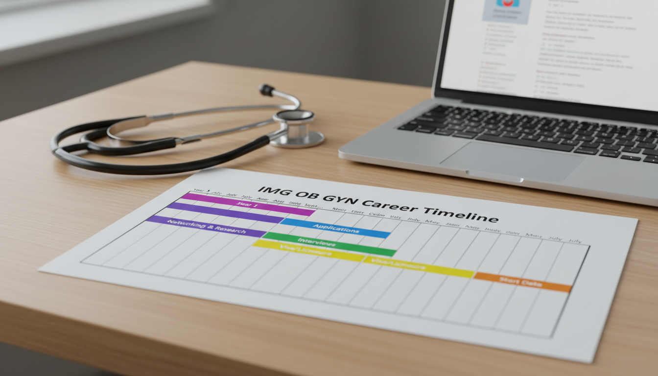 Timeline for IMG OB GYN residency to attending job search Timeline for IMG OB GYN residency to attending job search - IMG residency guide for Job Search Timing for International Medic