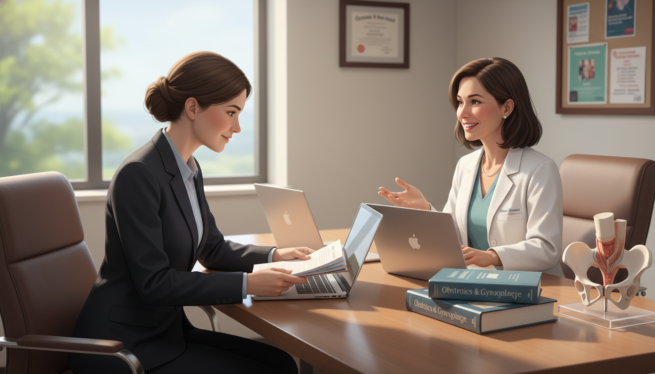 IMG doctor practicing OB GYN residency interview with mentor - IMG residency guide for Pre-Interview Preparation for Internat