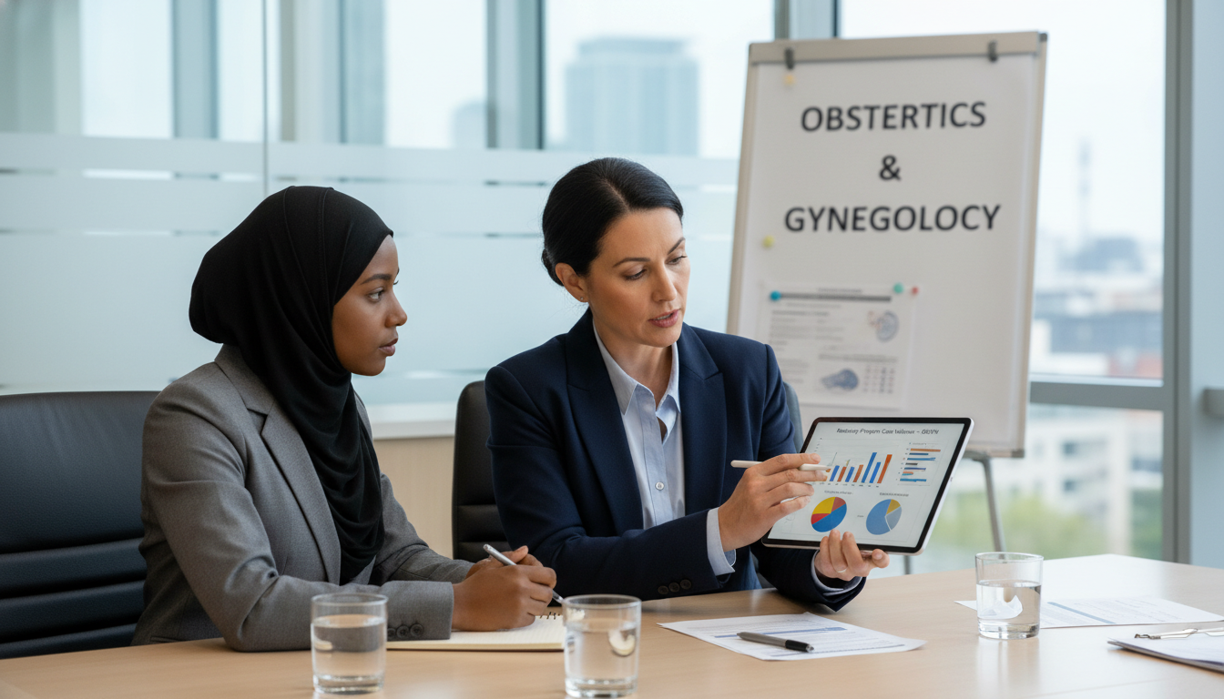 OB GYN program director discussing residency structure with international medical graduate - IMG residency guide for Question